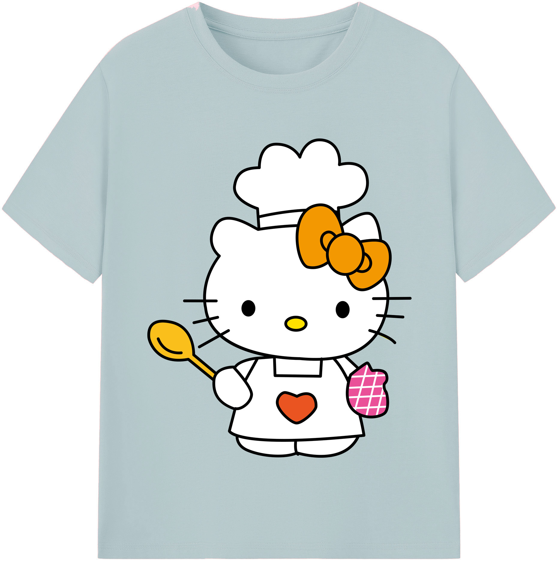 （画像用） Hello Kitty ハローキティ 綿100％半袖Tシャツ（フロントプリント）